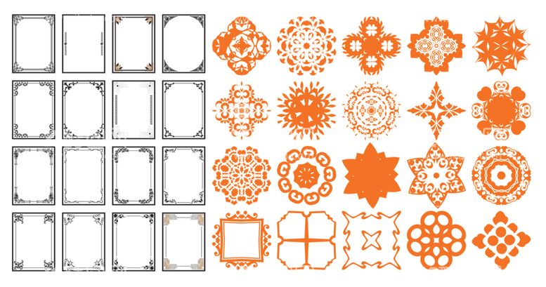 编号：43669912111505536140【酷图网】源文件下载-花纹边框