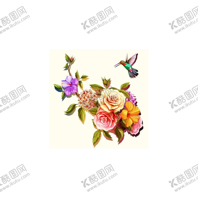 编号：77428512010701199653【酷图网】源文件下载-彩绘玫瑰花