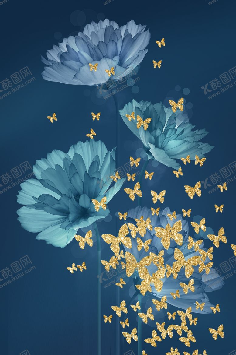 编号：86111606240918512313【酷图网】源文件下载-蝴蝶电视背景墙装饰画