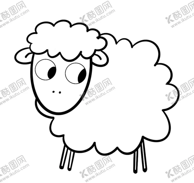 编号：72905307010958345658【酷图网】源文件下载-手绘简笔画绵羊