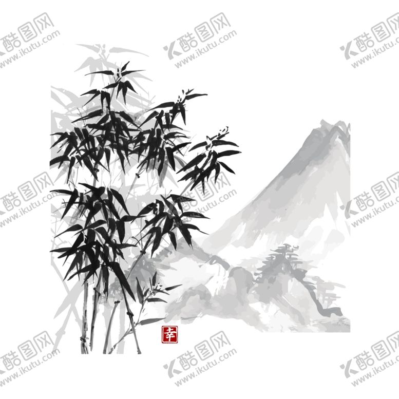 编号：88292607131127087031【酷图网】源文件下载-水墨竹子