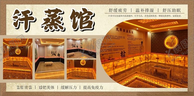 编号：95166001260254277230【酷图网】源文件下载-汗蒸养生馆展板