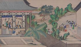 红楼梦场景精美工笔画