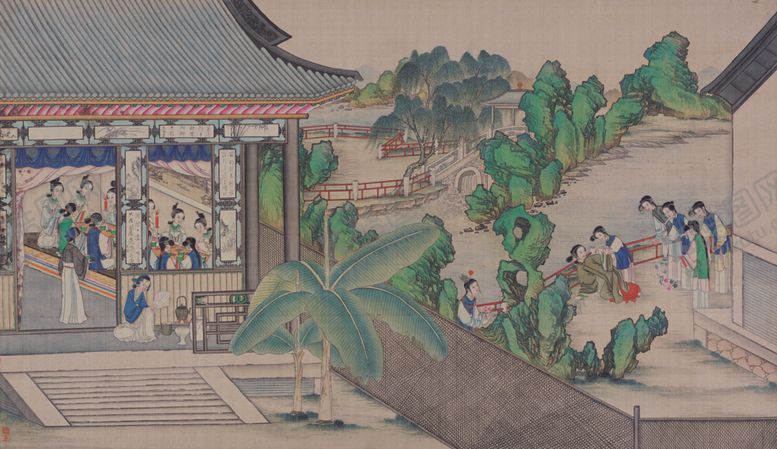 编号：26808210251952449520【酷图网】源文件下载-红楼梦场景精美工笔画