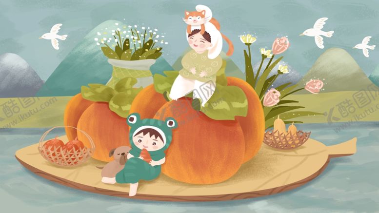 编号：83339809260925209246【酷图网】源文件下载-秋季节气创意插画