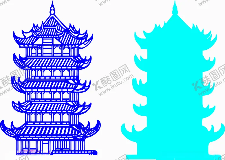编号：96016512102239525728【酷图网】源文件下载-黄鹤楼矢量图