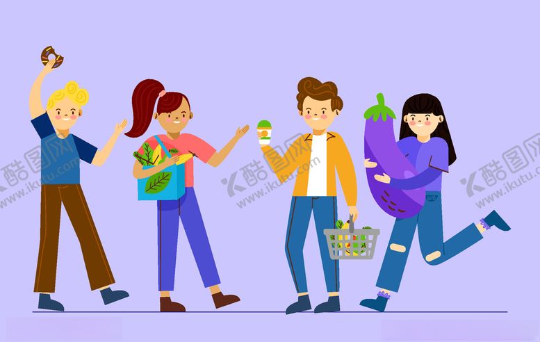 编号：83408410141607428672【酷图网】源文件下载-矢量卡通休闲人物