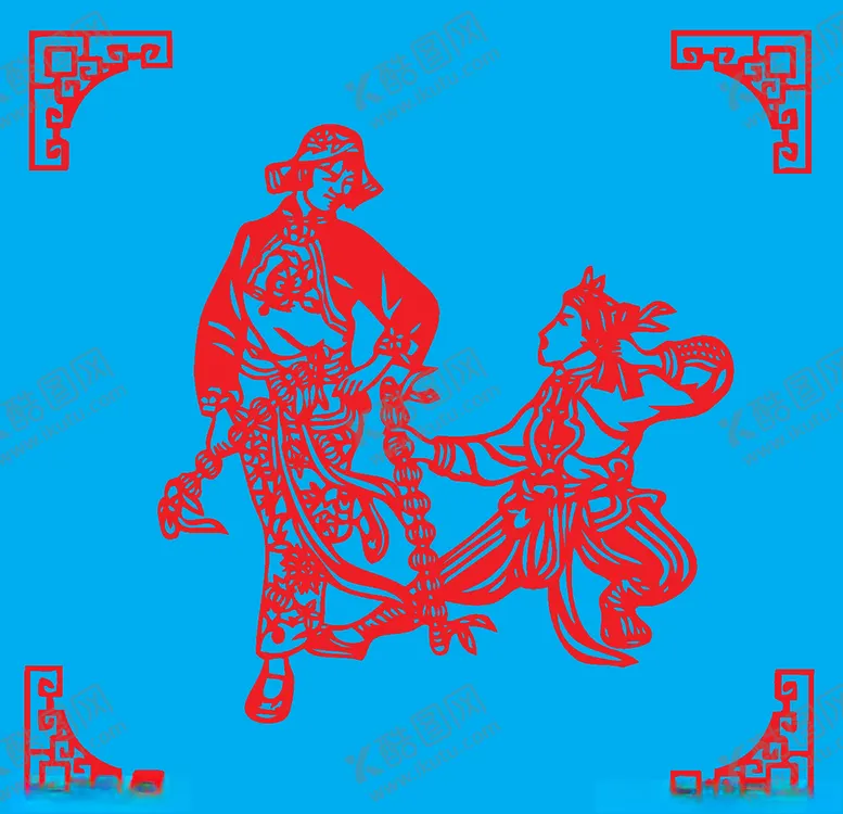 编号：10538506270943482572【酷图网】源文件下载-表演剪纸