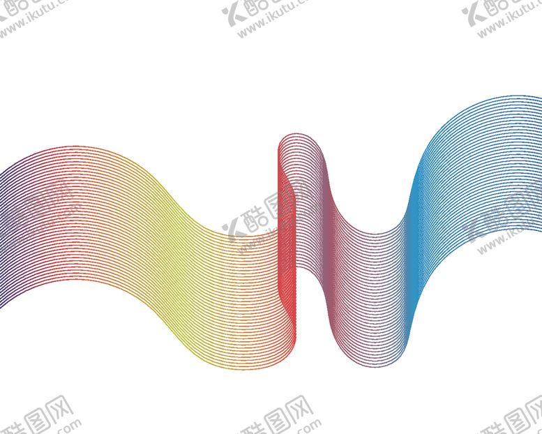 编号：96798409171141003948【酷图网】源文件下载-多彩渐变线条