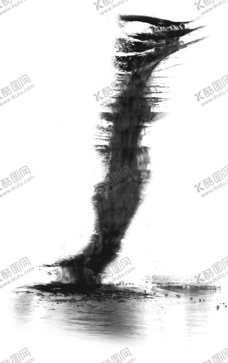 编号：97687009090459472018【酷图网】源文件下载-水墨瀑布流水