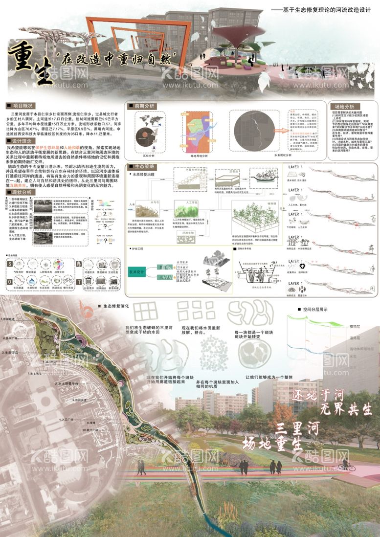 编号：12001212041105277773【酷图网】源文件下载-竞赛风园林景观设计展板