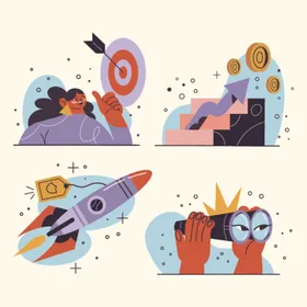 创意多元的成功主题插画