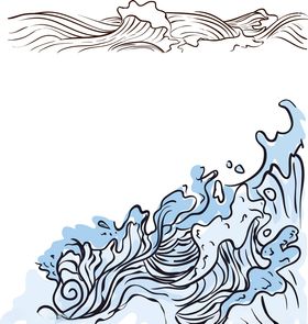 中国风传统节日水波纹AI矢量