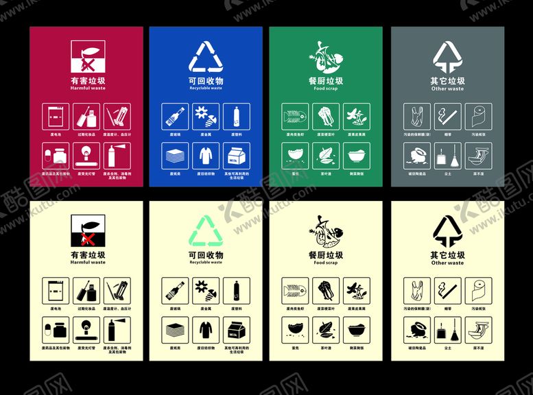 编号：40067709220612019156【酷图网】源文件下载-成都市生活垃圾分类标识