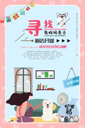 宠物招聘海报