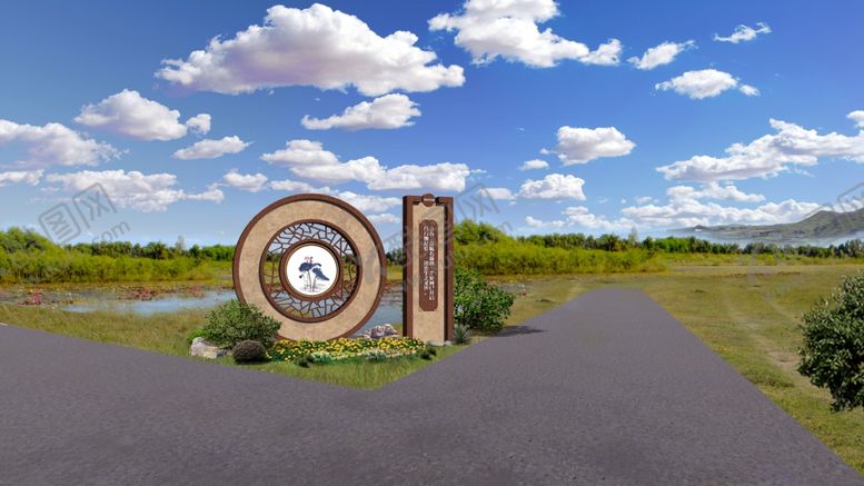 编号：46062309251350465003【酷图网】源文件下载-乡村小景观效果图