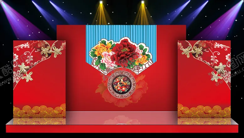 编号：53047504281925165642【酷图网】源文件下载-主体婚礼现场布置设计源文件素材