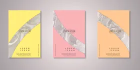时尚画册封面炫彩几何平设计泼墨矢量图素材