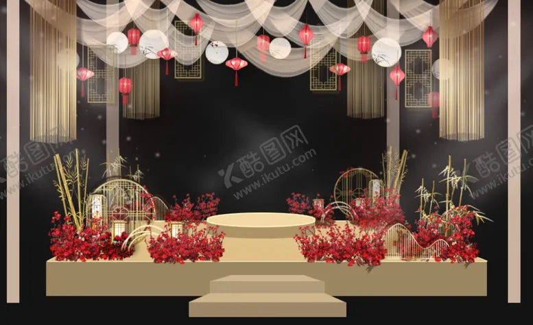 编号：14535509222325594870【酷图网】源文件下载-香槟色新中式婚礼