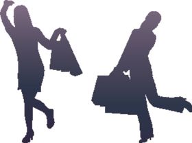 时尚购物女人