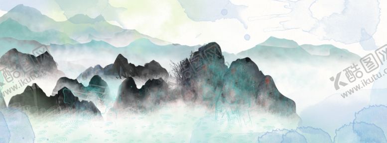 编号：37233007041239216006【酷图网】源文件下载-中国风新中式山水画