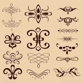 复古装饰花纹图案集合