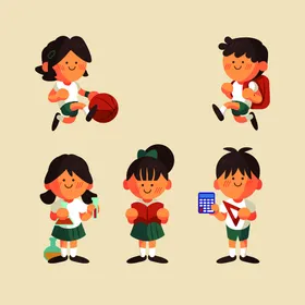 学生子校卡通形象