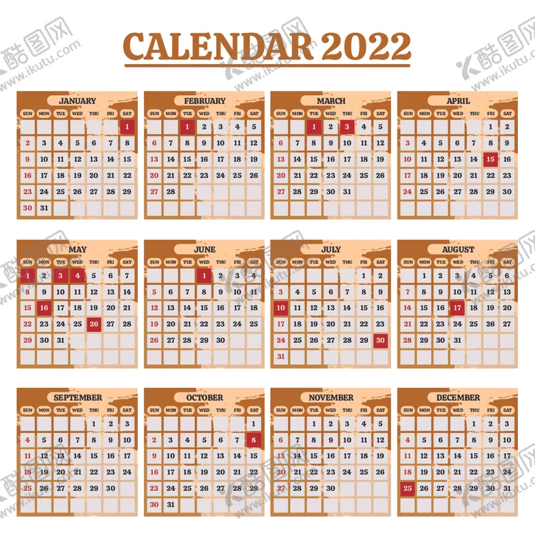 编号：66571801150046529983【酷图网】源文件下载-2022日历