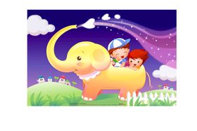 儿童插画可爱卡通游乐园女孩