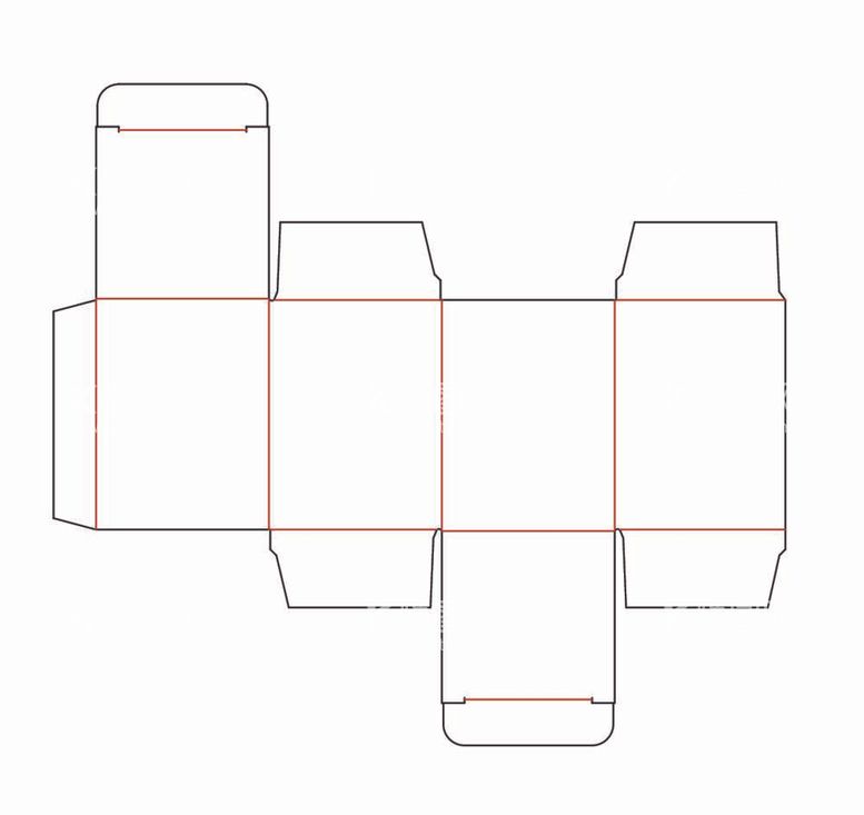 编号：93307612020613181345【酷图网】源文件下载-卡纸盒刀线图
