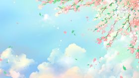 小清新简约创意海报图片唯美天空插画动漫壁纸