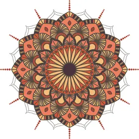 彩色复古花纹透明底免抠图欧式背景png案样式