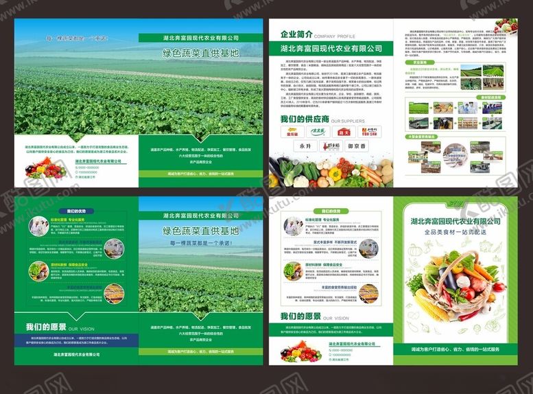 编号：90702906291524377416【酷图网】源文件下载-蔬菜基地折页