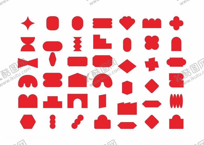 编号：40096704051237189693【酷图网】源文件下载-红色几何图形集合