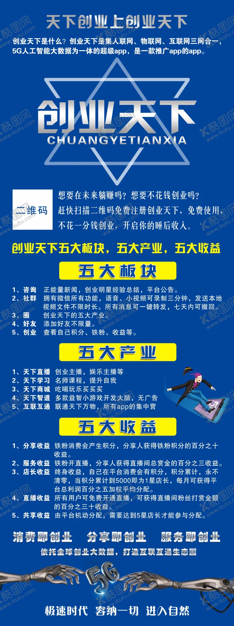 编号：29936806291303309747【酷图网】源文件下载-创业天下海报展架
