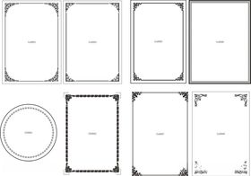 边框花边证书矢量框