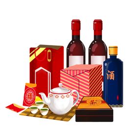 卡通装饰礼品奖台元素