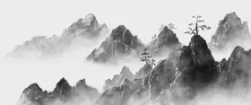 山水画大图客厅国