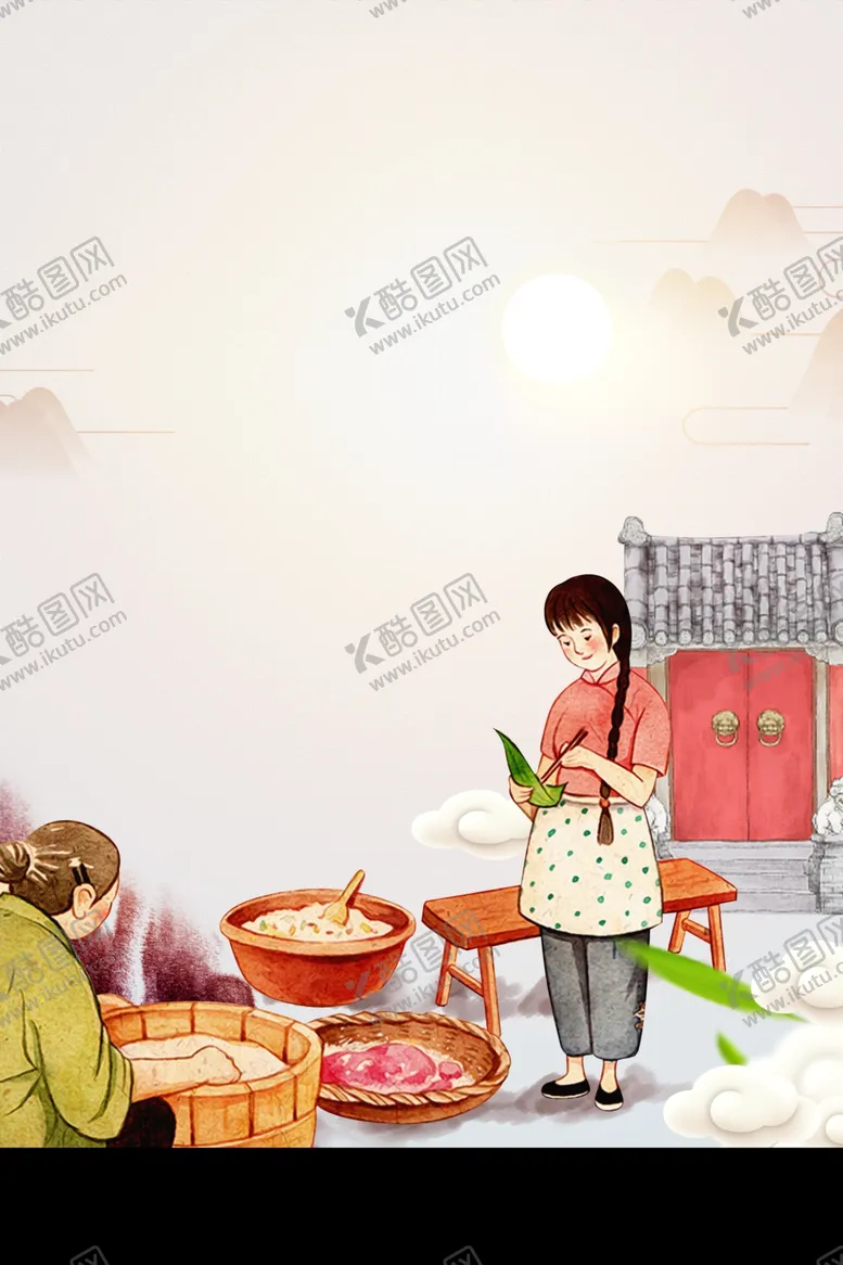 编号：60119606272226395849【酷图网】源文件下载-端午节粽子底图