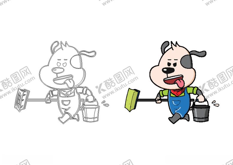 编号：79892105122237215402【酷图网】源文件下载-吉祥物快洁帮