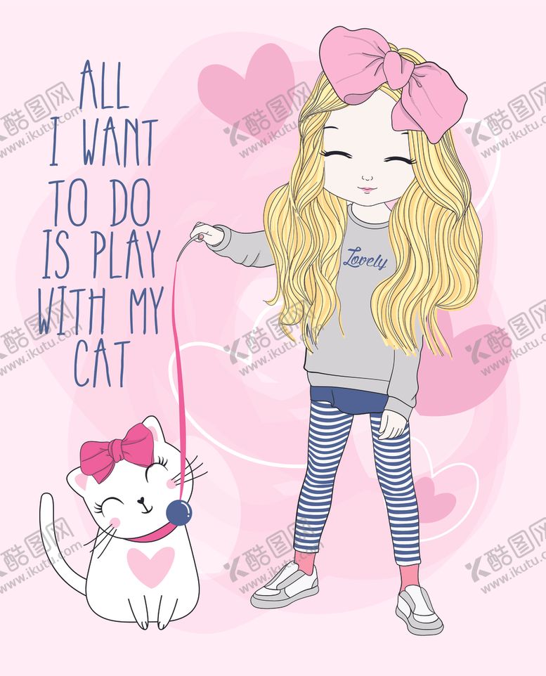 编号：61959609200602022723【酷图网】源文件下载-可爱卡通潮流少女插画
