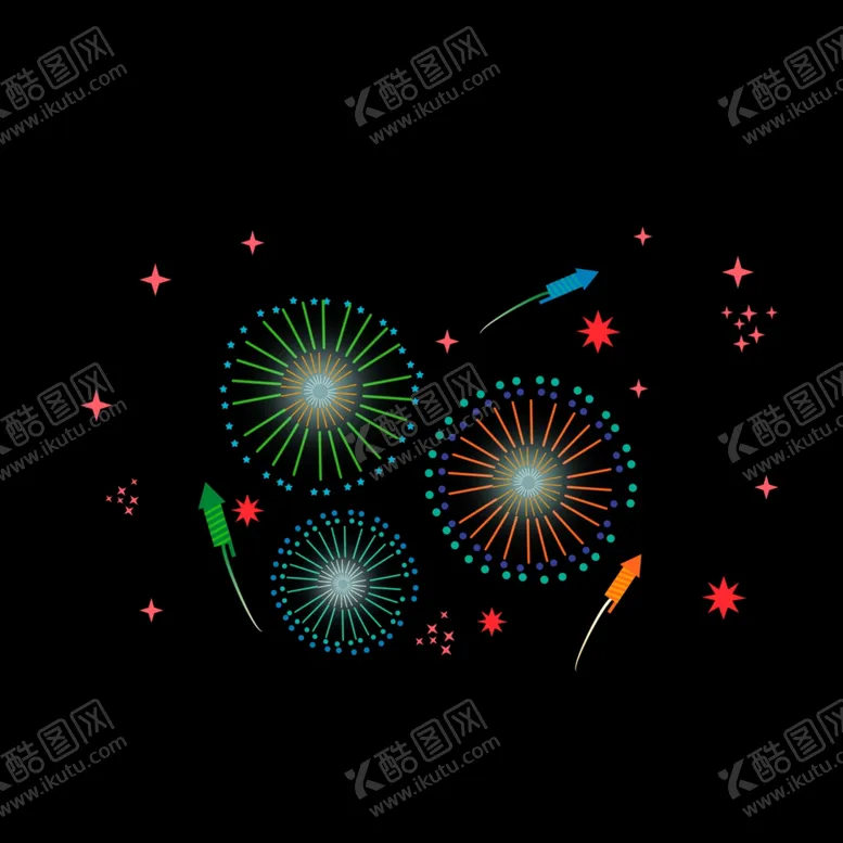 编号：41162406281635196269【酷图网】源文件下载-卡通烟花