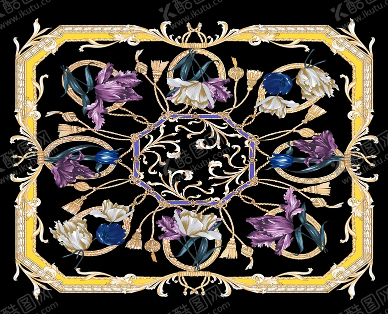 编号：81019909130933489658【酷图网】源文件下载-腰果花大牌高档图数码印