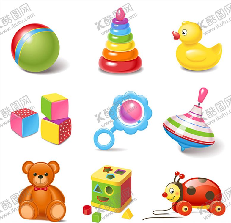 编号：38153506261804416476【酷图网】源文件下载-矢量婴幼儿玩具素材