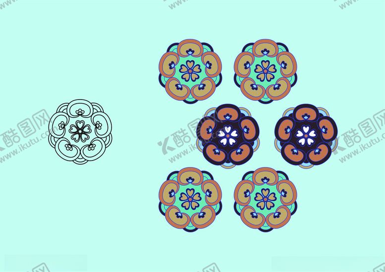 编号：78084802030653183493【酷图网】源文件下载-敦煌团花