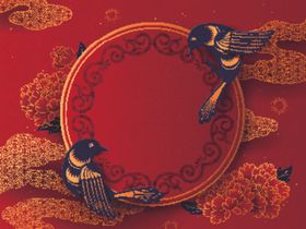 古典花鸟装饰框