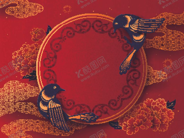 编号：55812409121537384322【酷图网】源文件下载-古典花鸟装饰框