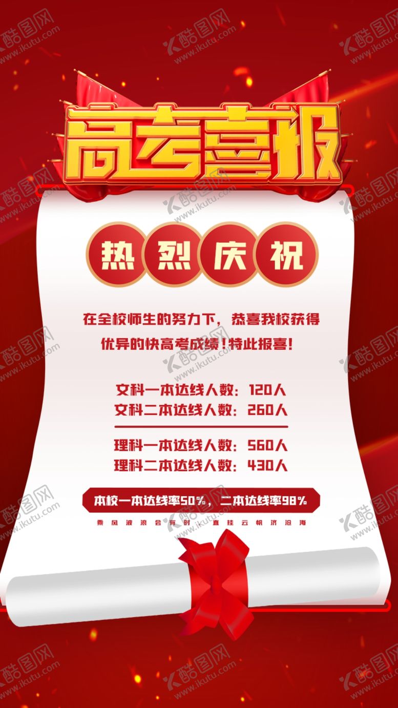 编号：27659409181315506873【酷图网】源文件下载-高考喜报