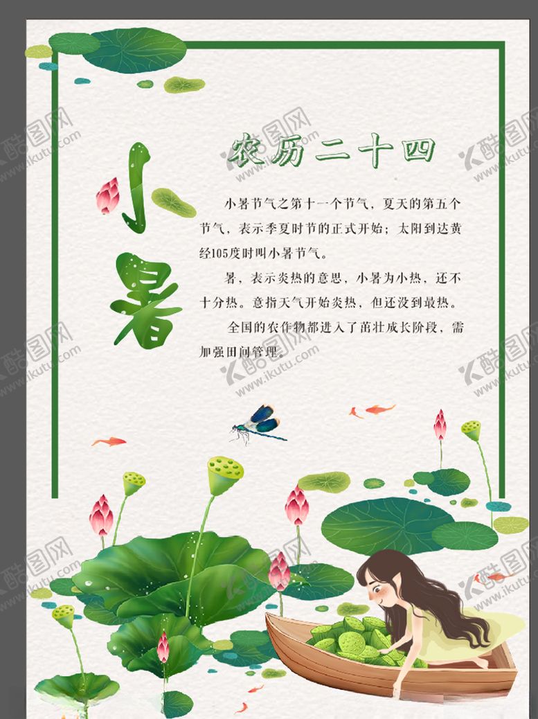 编号：64595806170130018923【酷图网】源文件下载-荷花小暑节气