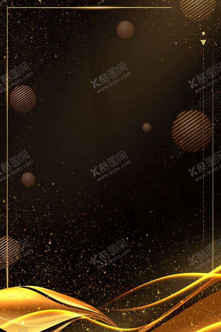 编号：43403106251640585617【酷图网】源文件下载-黑金海报背景